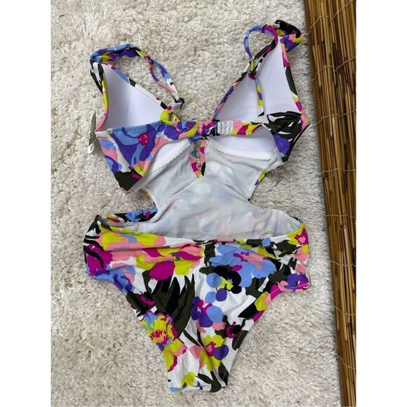 Bar III Paradise Garden Monokini One-Piece Swimsuit Multi X-LARGE - Picture 3 of 3